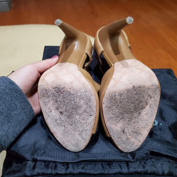 L.A.M.B. Taupe Miyo Stud Heels - Picture 3 of 5